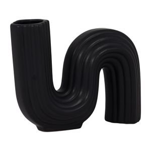 CER, 6" LOOPY VASE, BLACK 3