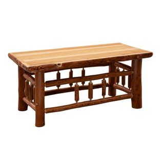 Hickory Log Rectangle Coffee Table - 40