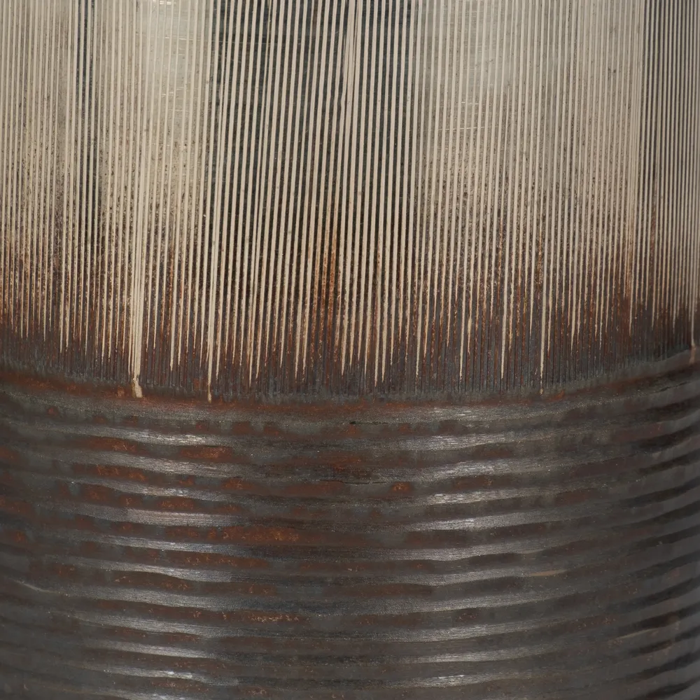 ARLOROSE SILVER GLASS VASE 13 (IN)