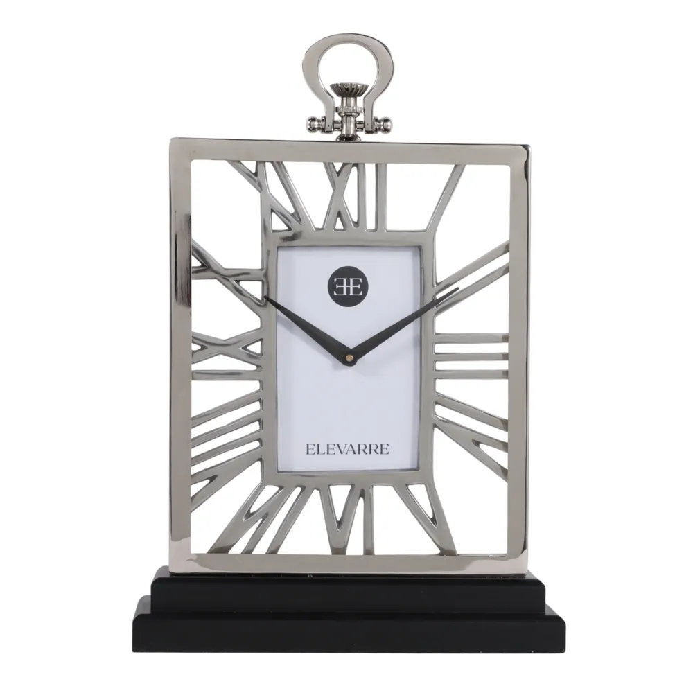 LARKHAVEN SILVER CLOCK 17 (IN)