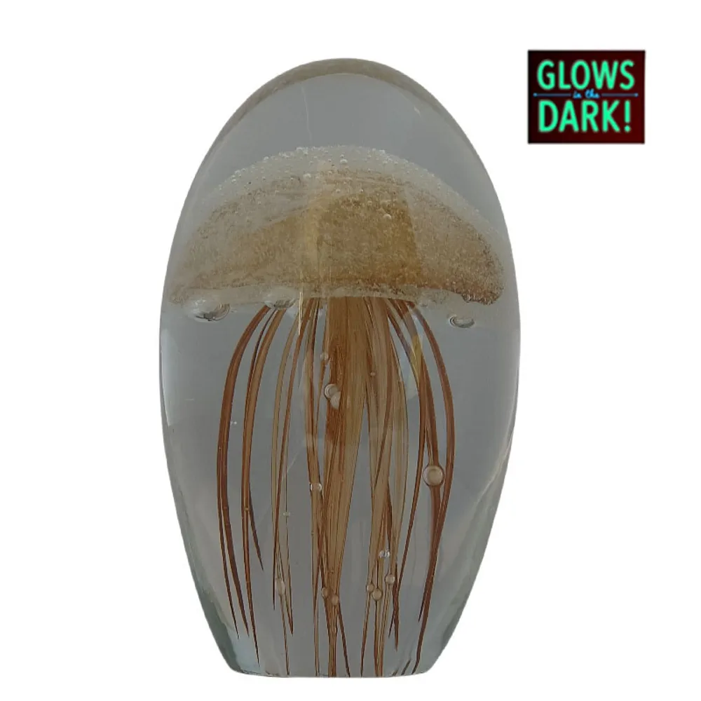 3-3/4" BROWN JELLYFISH GLOW IN DARK 400G