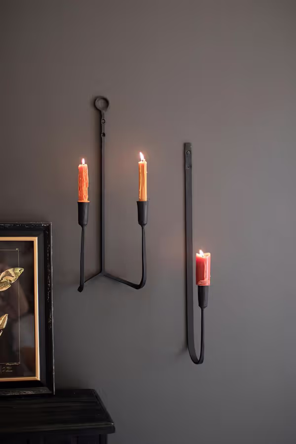 Forged-Iron Single Taper Wall Sconce