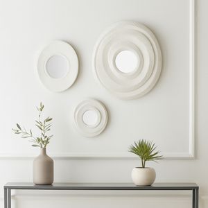 DALETON SET OF 3 GRAY MIRRORS 25 (IN) 10