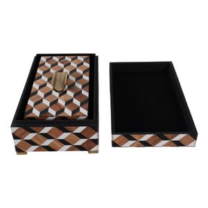 LAKEHAVEN SET OF 2 BLACK BOXES 6 (IN) 4