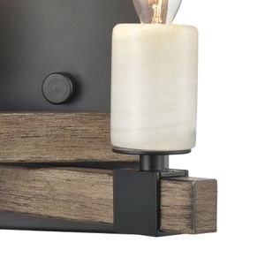 Stone Manor 7'' High 2-Light Sconce - Matte Black 2