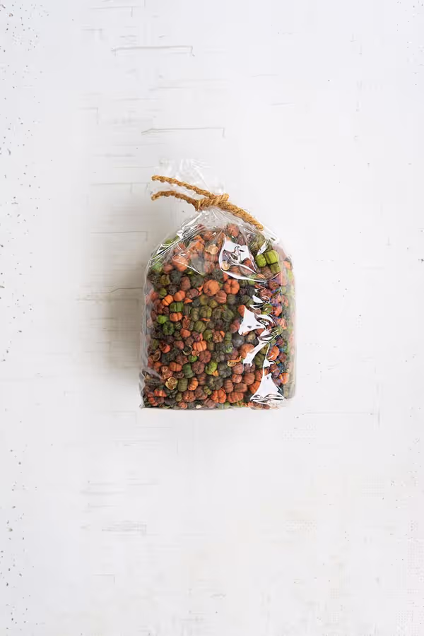 Bag of Orange and Green Putka Pods