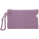 CHEVRON STRIPE CANVAS WRISTLET - ORANGE 1