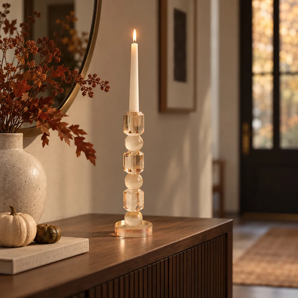 TANNERWICK ORANGE CANDLE HOLDER 11 (IN)