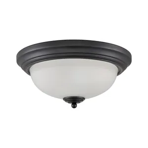 Helena 13'' Wide 2-Light Flush Mount - Black 2