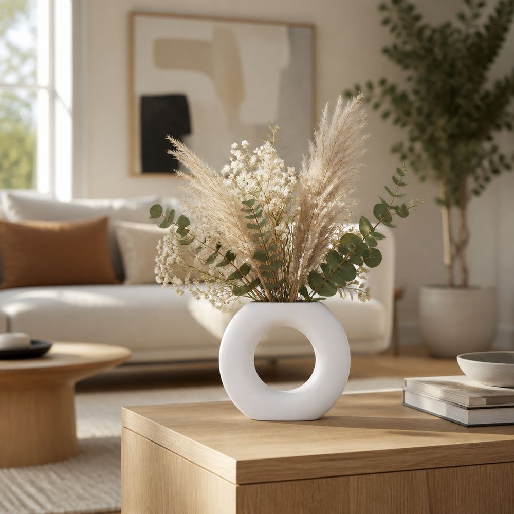 HANNAHLAND WHITE VASE 5 (IN)