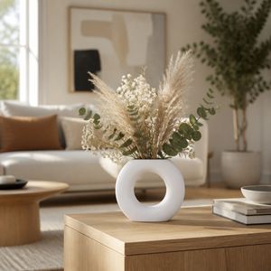 HANNAHLAND WHITE VASE 5 (IN) 12