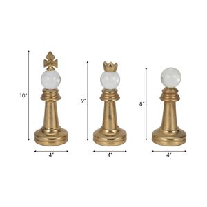 BRYNSTONE SET OF 3 GOLD DECOR 10 (IN) 9