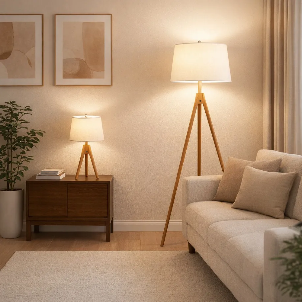 DARRENMOOR SET OF 2 BROWN LAMPS 59 (IN)