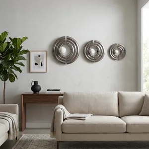 GASTONVIEW SET OF 3 SILVER METAL WALL 4 (IN) 12