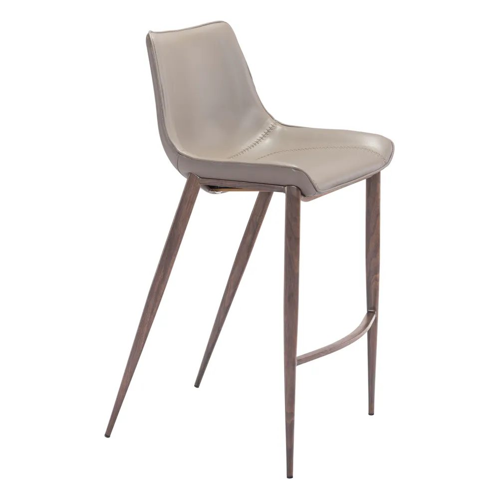 Magnus Barstool Brown & Walnut