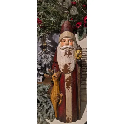 Rustic Journey Santa 6.5x4.3x17.7in