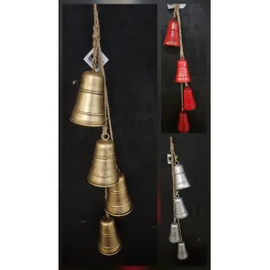 Silver Timeworn Tinkle Bells Bunch 30in 1