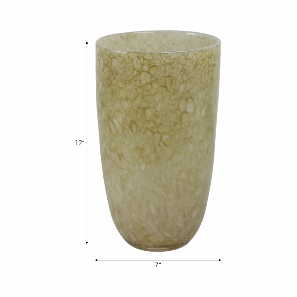 GORTONMOOR GREEN GLASS VASE 12 (IN)