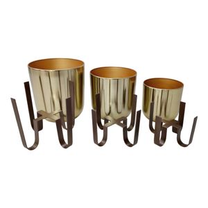 TRENTONDALE SET OF 3 GOLD PLANTER 15 (IN) 4