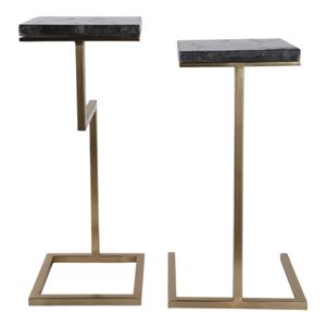LEILAVALE SET OF 2 BLACK TABLE 25 (IN) 6