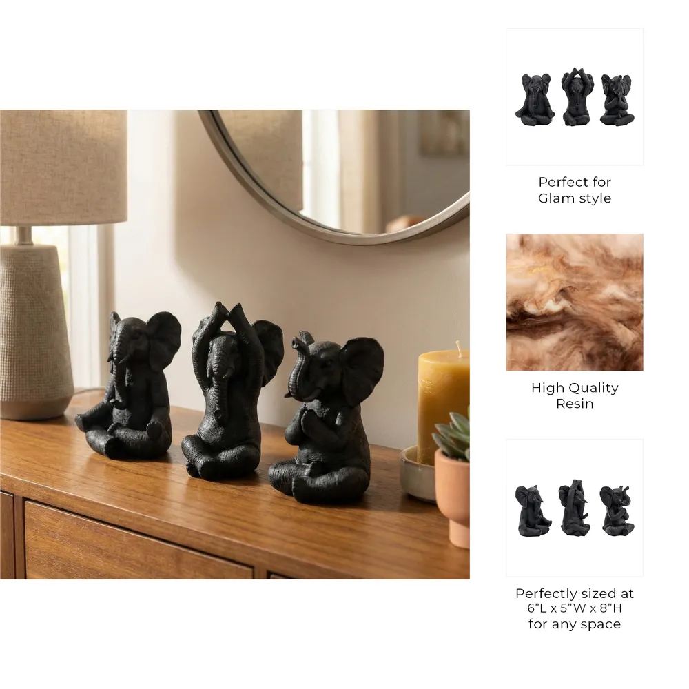 YATESWORTH SET OF 3 BLACK DECOR 8 (IN)