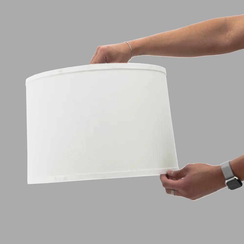 POLYLINEN, 15X16X11" LAMP SHADE, WHITE KD