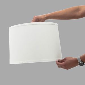 POLYLINEN, 15X16X11" LAMP SHADE, WHITE KD 7
