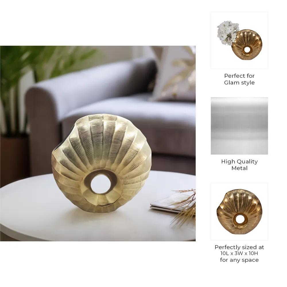 HACKETTWAY GOLD VASE 10 (IN)