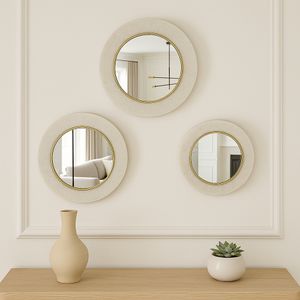 BRAMWORTH SET OF 3 WHITE MIRRORS 18 (IN) 10