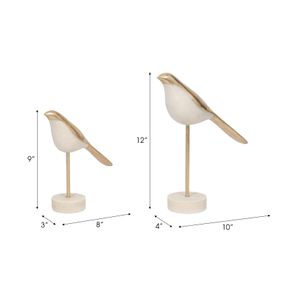 MILTONBROOK SET OF 2 WHITE DECOR 12 (IN) 9