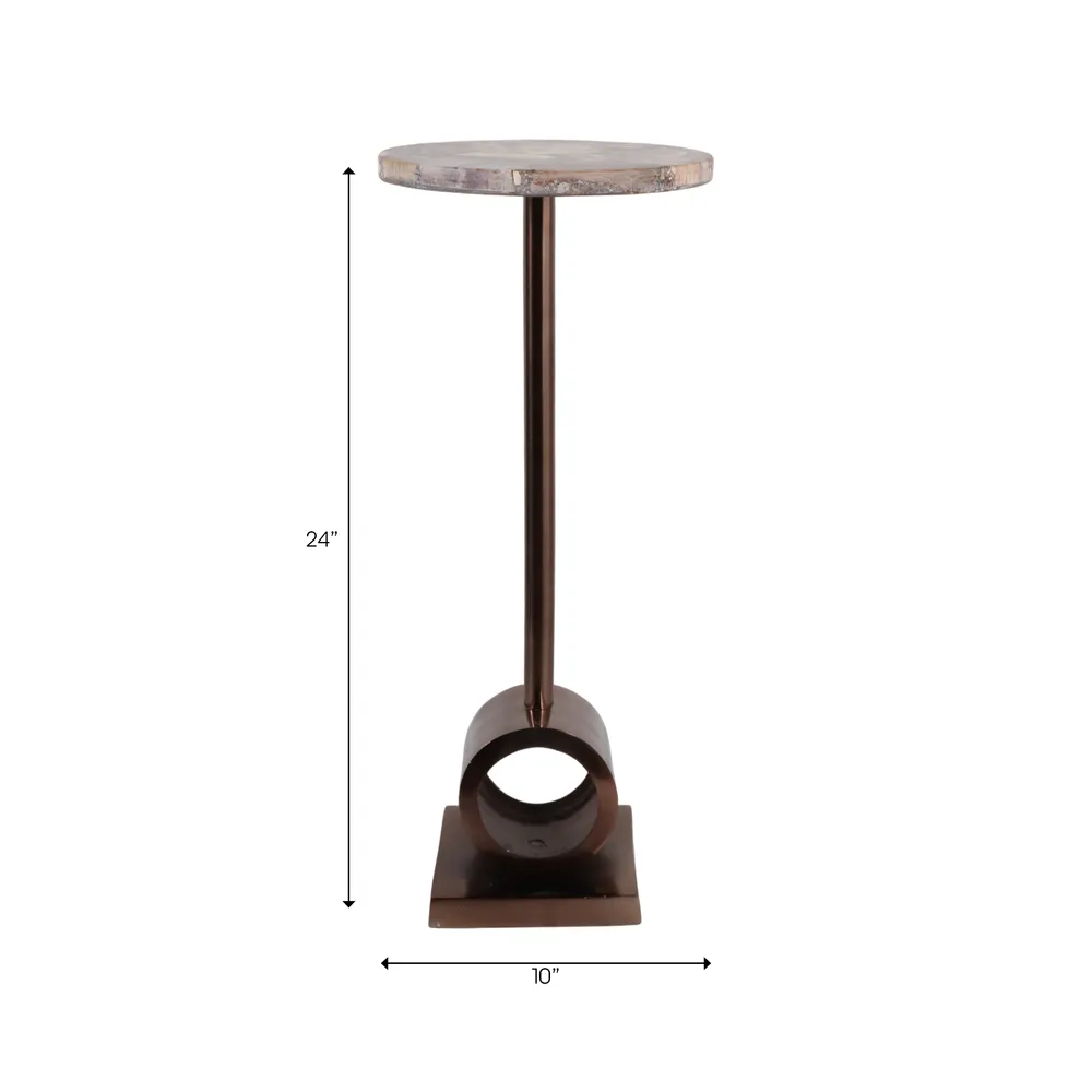 DILLONBURN BROWN TABLE 24 (IN)