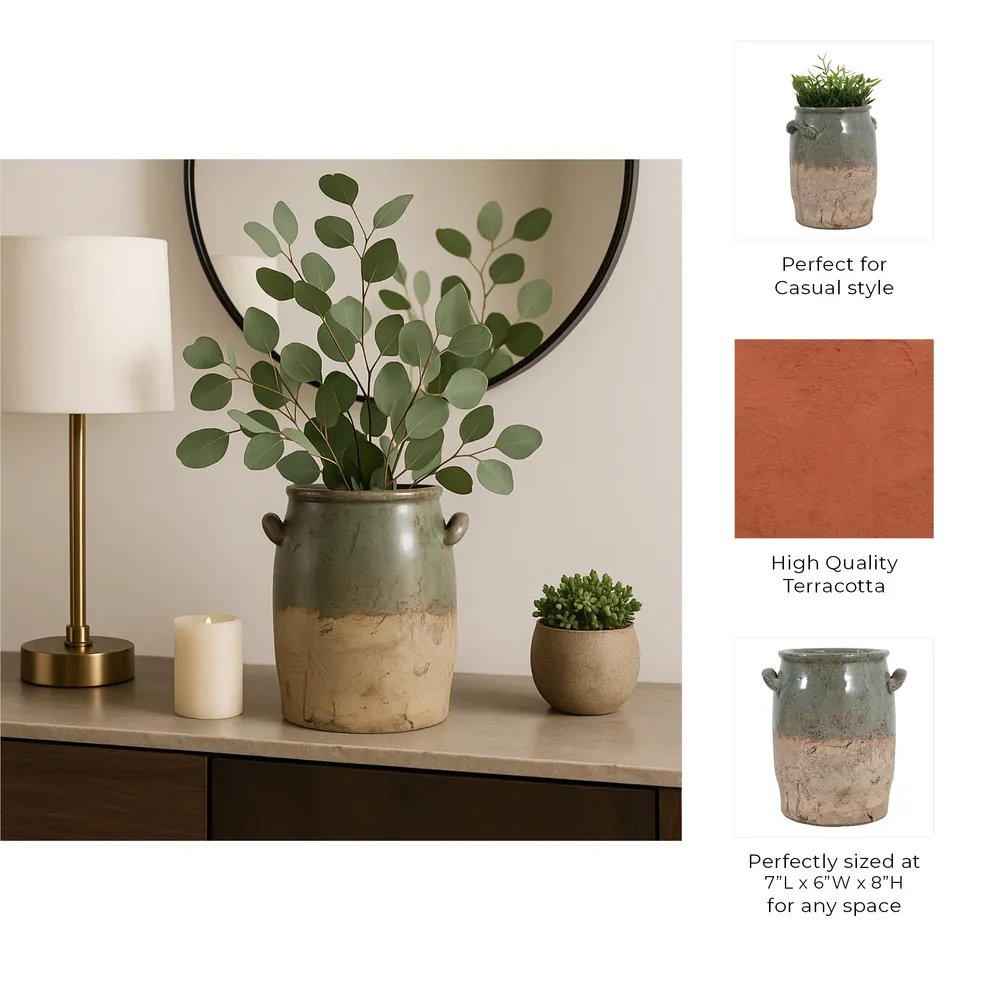 FRAZERCROSS GREEN VASE 8 (IN)