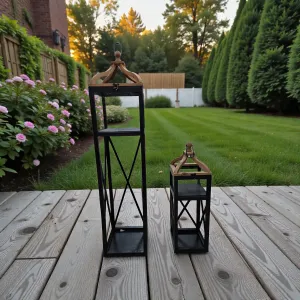 Temple Lantern Set of 2  42in and 24in 2