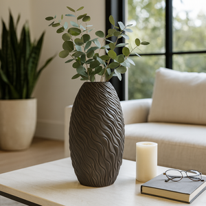 ROYVALE BROWN VASE 19 (IN) 10