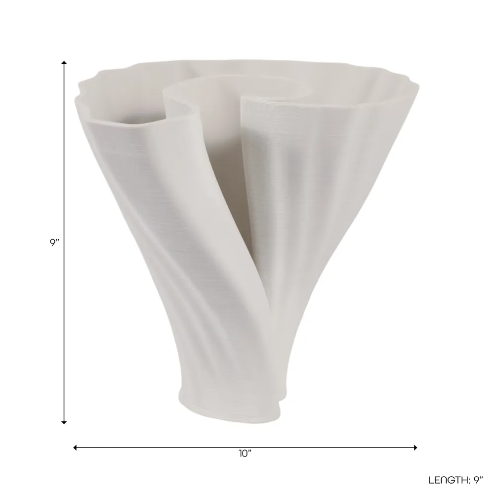 WRENMORE WHITE VASE 9 (IN)