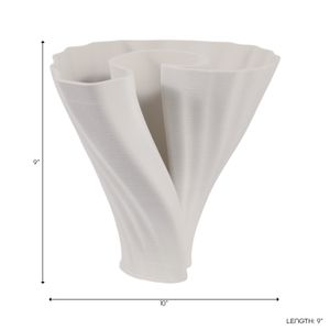 WRENMORE WHITE VASE 9 (IN) 10