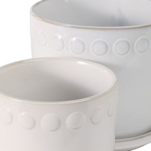 LINTONMORE SET OF 2 WHITE PLANTER 8 (IN) 7