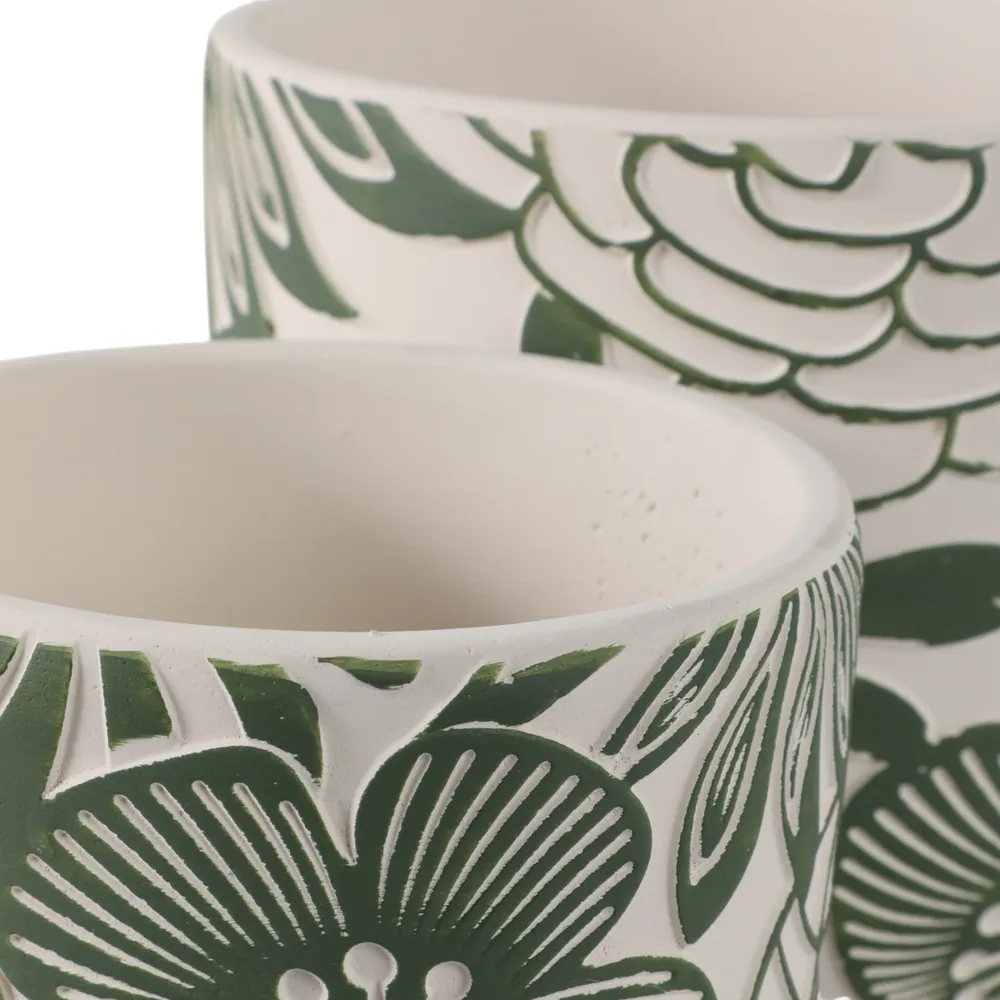KAYEFORD SET OF 2 WHITE PLANTER 8 (IN)