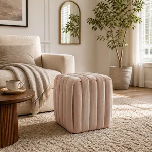 TRENTONSIDE TAN OTTOMAN 18 (IN) 10