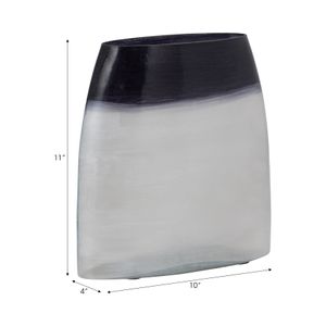 BISHOPFIELD BLUE GLASS VASE 11 (IN) 10
