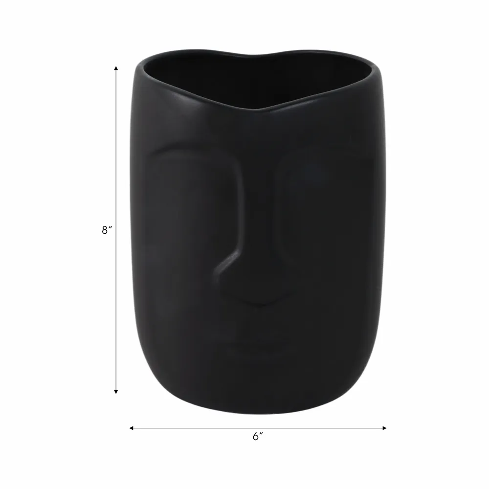 HEATHWIND BLACK VASE 8 (IN)