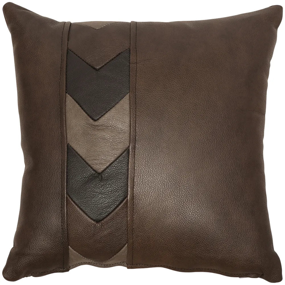 Evolution Caribou Leather - Pillow 16x16 - Leather Back