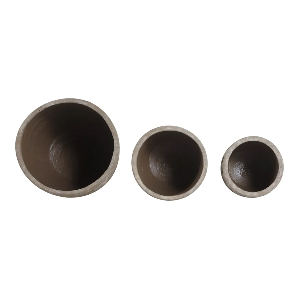 LEONABURN SET OF 3 GRAY PLANTER 9 (IN)