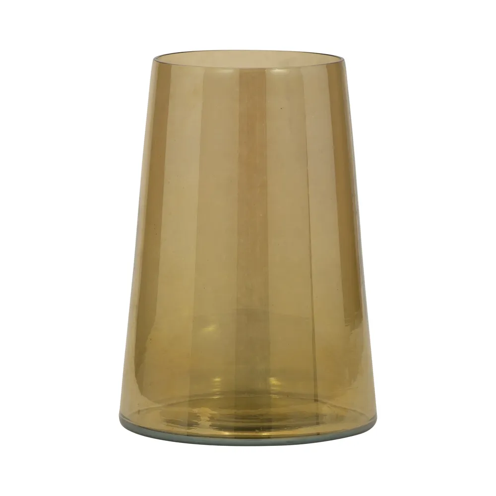 HARLANGROVE GOLD GLASS VASE 8 (IN)