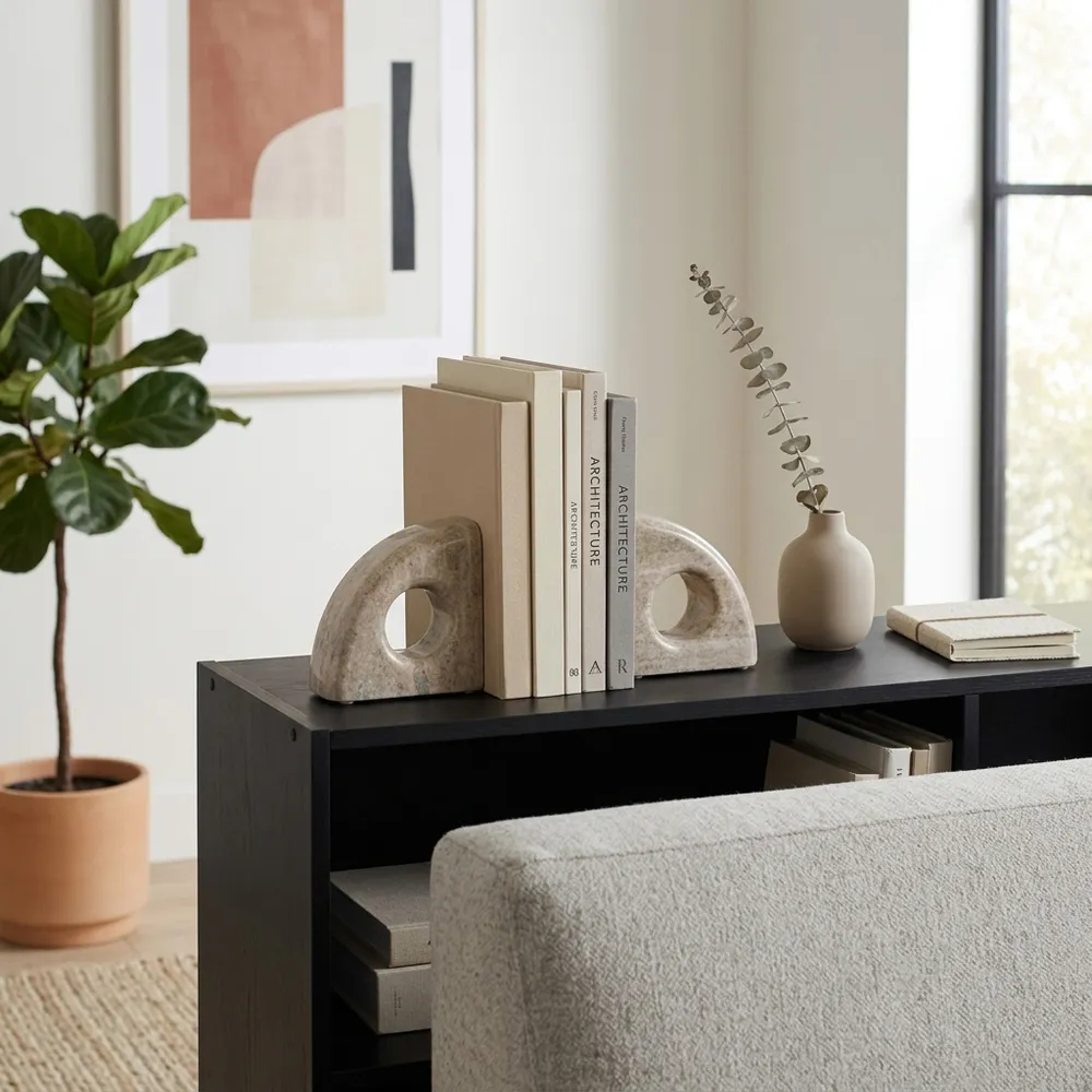 COLTONLAND SET OF 2 TAN BOOKENDS 6 (IN)