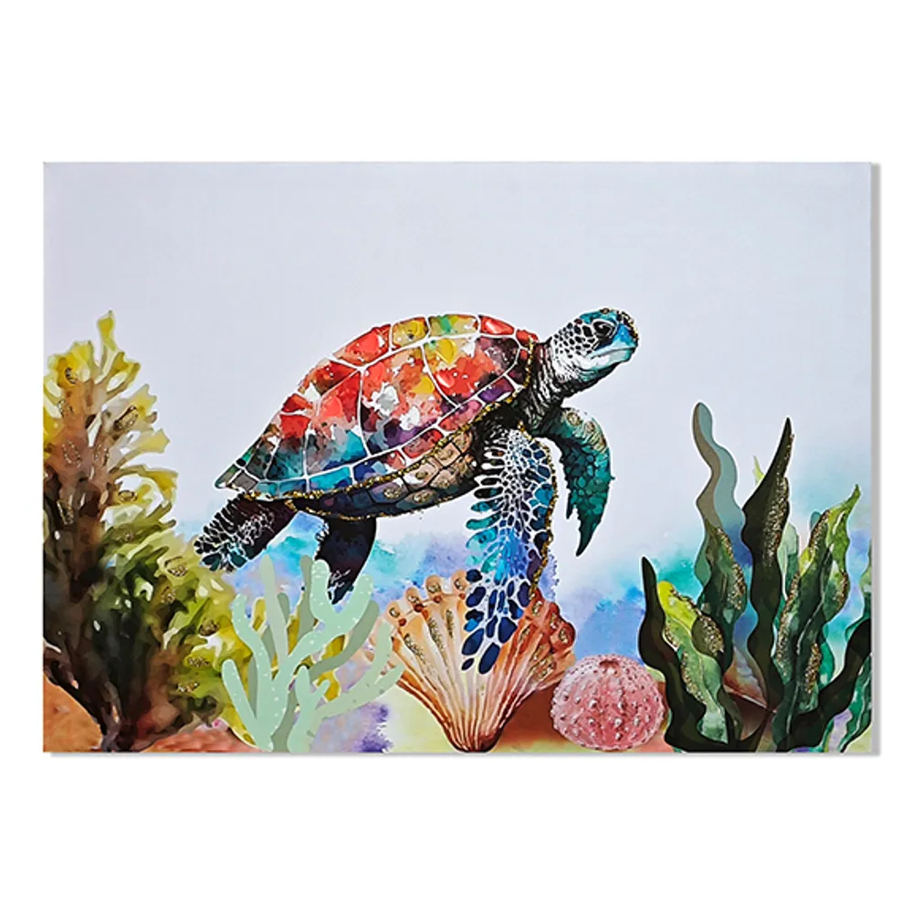 27-1/2" TURTLE CANVAS ART