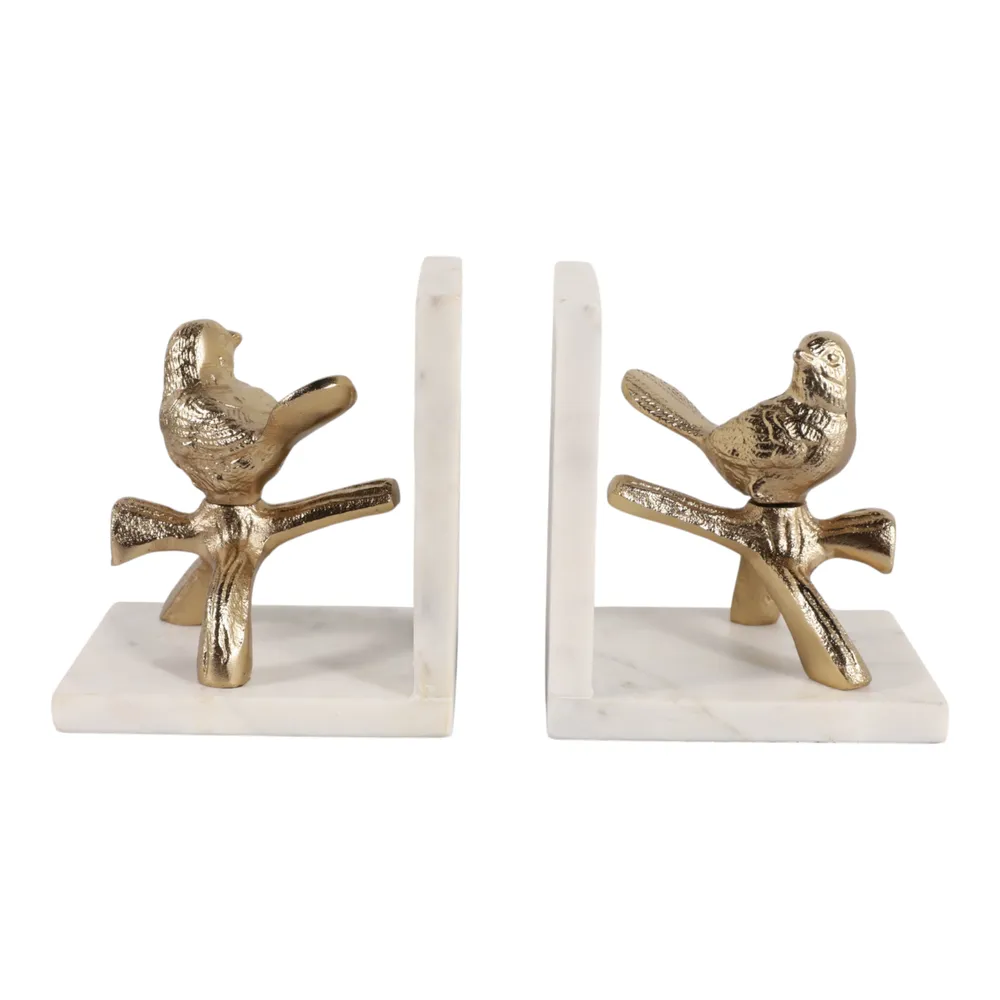 GERBERPORT SET OF 2 GOLD BOOKENDS 7 (IN)