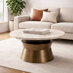 COLVINPORT GOLD COFFEE TABLE 17 (IN) 10