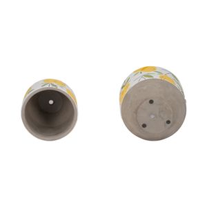 HATCHERGATE SET OF 2 YELLOW PLANTER 7 (IN) 6