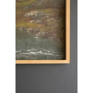 Framed Landscape on Printed Paper 2